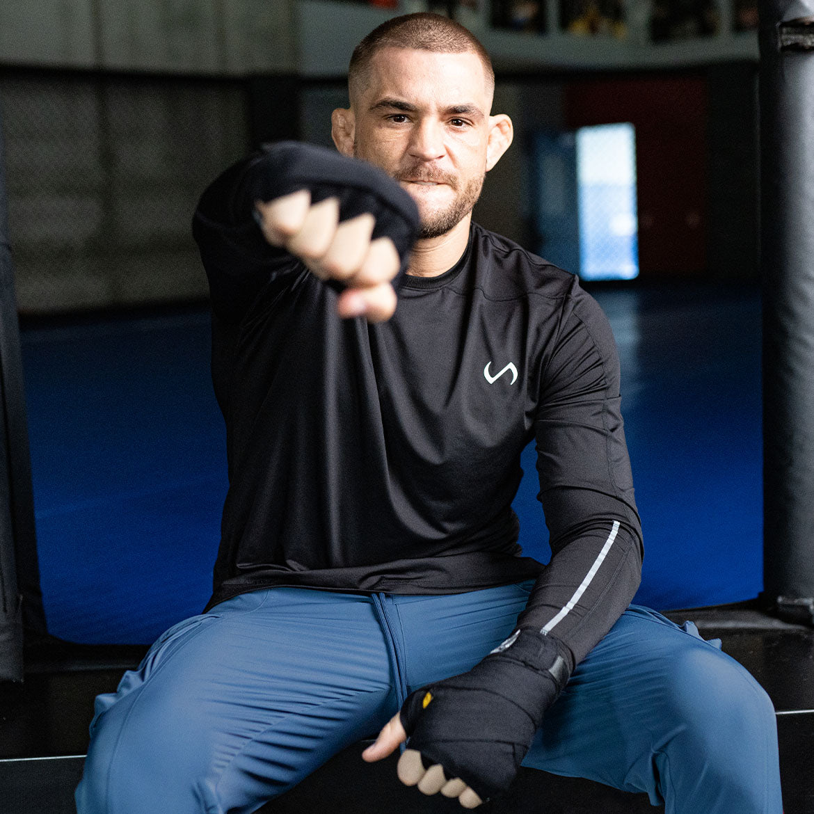 Dustin Poirier wearing performance collection