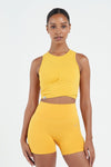 TLF Genesis Gym Crop Top Golden Rod 1