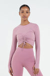 TLF Genesis Long Sleeve Crop Top Dusky Orchid 1