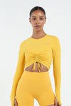 TLF Genesis Long Sleeve Crop Top Golden Rod 1