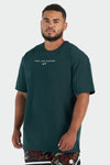 Front View of gmpavingco Oversized Tee Dark Harvest Green