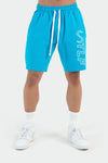 Front View of Bio Blue Varsity Shorts 2.0