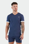 TLF Vital Cotton Luxe V-Neck Tee Deep Navy 1